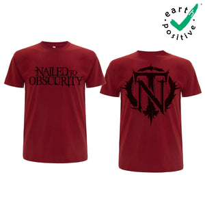 "Nailed To Obscurity" - Dark Red T-Shirt - Organic