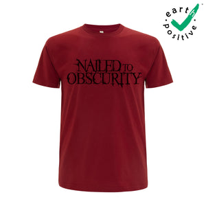 "Nailed To Obscurity" - Dark Red T-Shirt - Organic